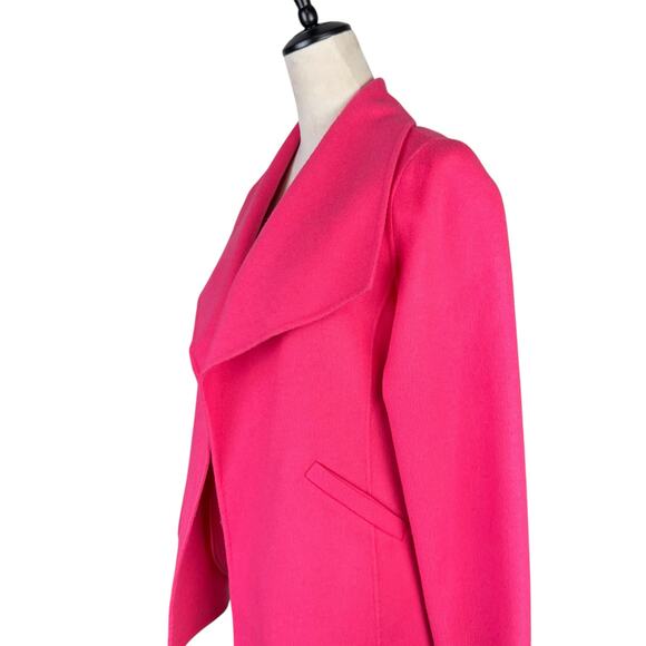 Talbots Petites Wool Blend Solid Hot Pink Felt Business Casual Blazer Jacket - Picture 5 of 12